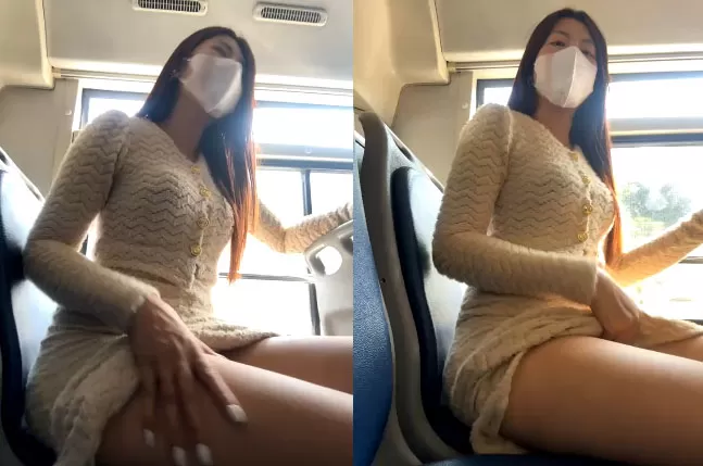 Em gái ngứa lồn thủ dâm trên xe bus Phần 1 coi phim lậu